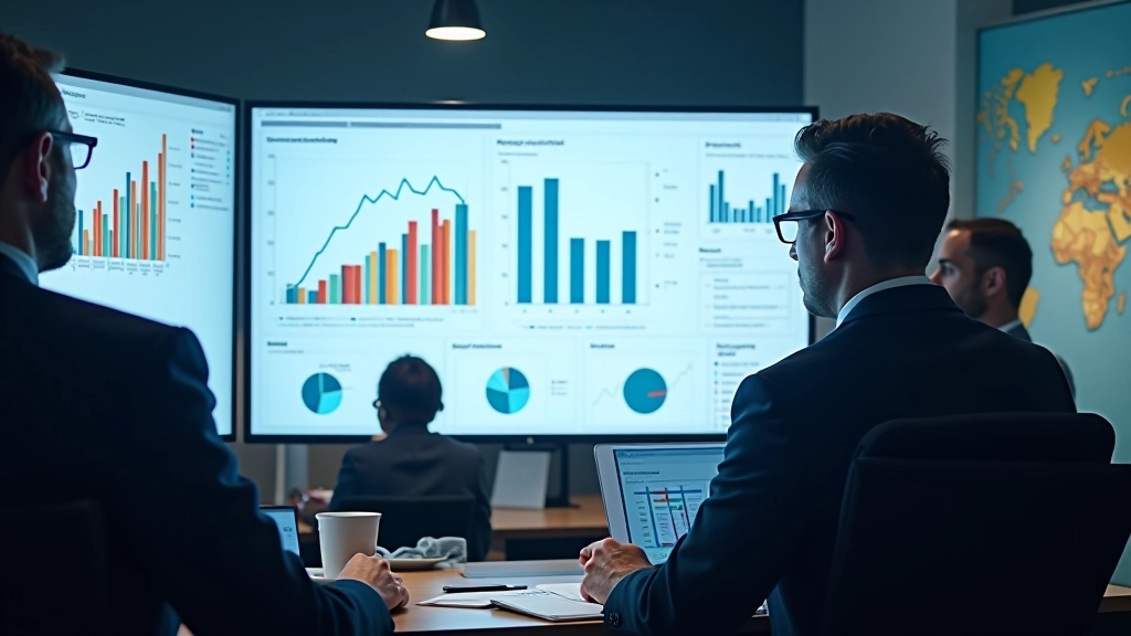 Moderní kancelář s analýzou tržních dat nemovitostí